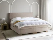 Boxspringbett mit Stauraum MAJOR Stoff Taupe 180 x 200 cm_1028183