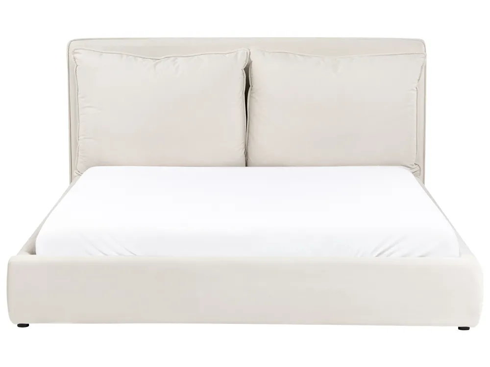Wasserbett Stoff BAJONNA 160 x 200 cm Hellbeige_1010800