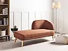 Rechtsseitige Chaiselongue TANLAY Stoff Goldbraun