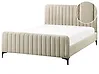 Bett mit Lattenrost Bouclé LUNAN 140 x 200 cm Beige