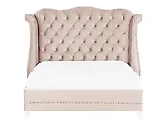 Bed Velvet AYETTE 160 x 200 cm (EU King Size) Pastel Pink_905316
