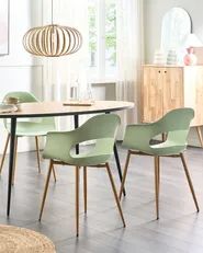 Set of 2 Dining Chairs UTICA Light Green_861936