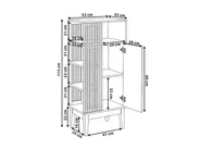 Bathroom Cabinet NUBES 52 cm Light Brown/ White_1186353