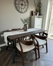 Set of 2 Dining Chairs MAROA Wood Light Beige_961750