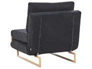 Living Room Set 6 Seater JERSLEV Fabric Black_1013846