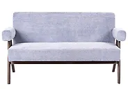 Sofa 2 Seater TAMRE Chenille Light Blue/ Dark Brown_1183246