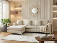 Ecksofa OSLO Stoff Beige rechtsseitig_1171032