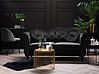 Sofa 2-Sitzer SKIEN Samtstoff Schwarz