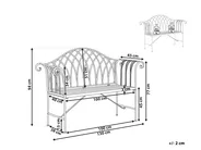 Gartenbank MILAZZO 130 cm Metall Hellgrün_825340