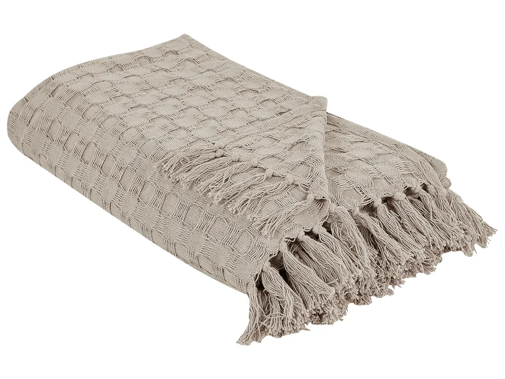 Tagesdecke BERE Baumwolle 220 x 240 cm Taupe