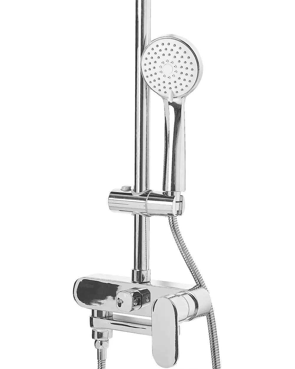 Duschsystem mit Mischbatterie und Regenbrause GURARA Silber_797927