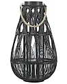Laterne TONGA 56 cm Bambus Schwarz