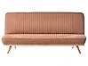 Schlafsofa 2-Sitzer KALFAFEL Stoff Goldbraun