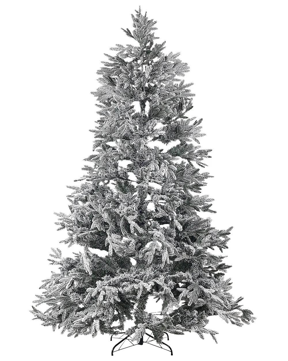 Künstlicher Weihnachtsbaum mit Schnee BASSIE 240 cm Weiß