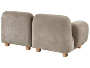 Modulsofa 2-Sitzer AMLI mit Ottomane Stoff Beige_1070302