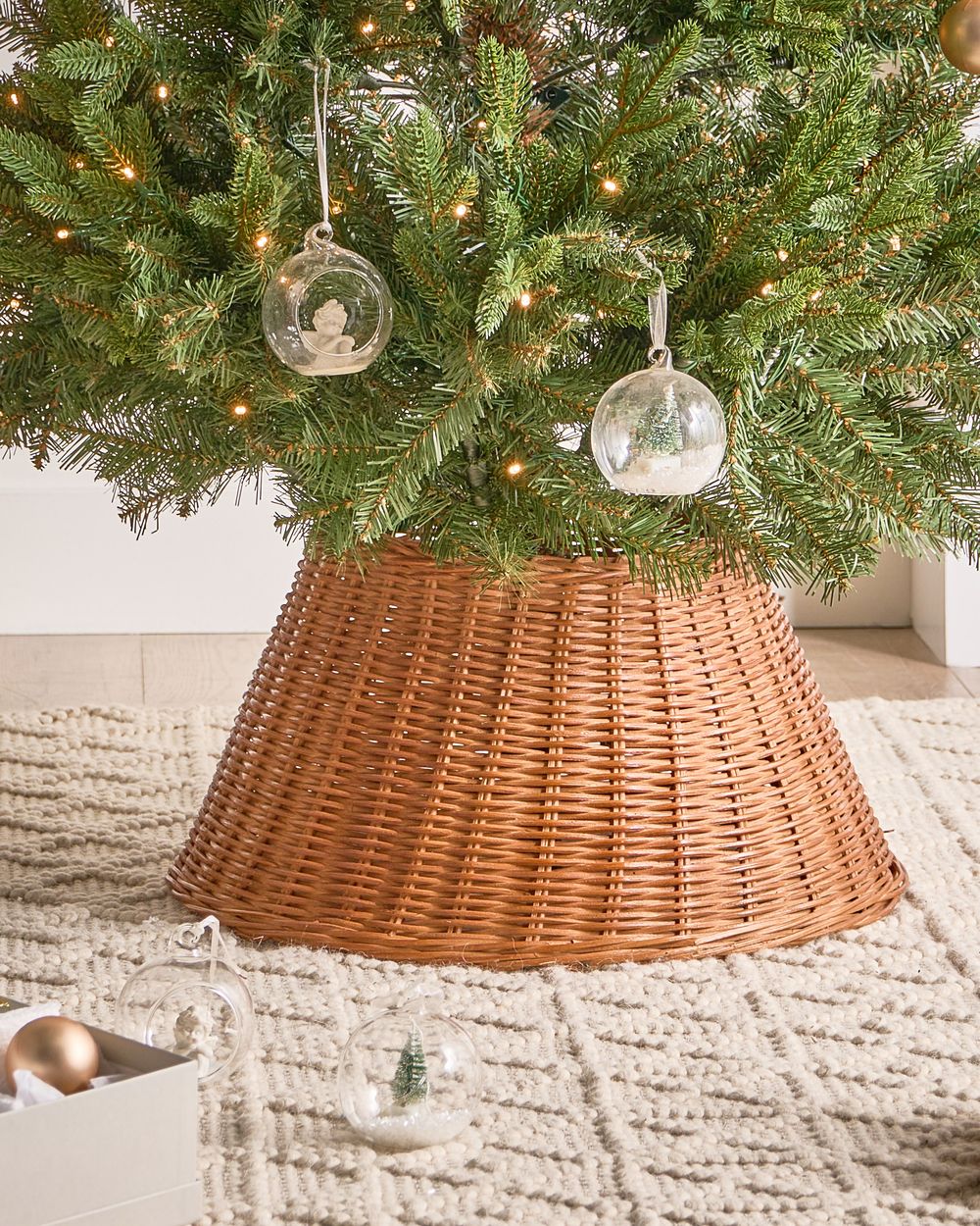 Weihnachtsbaumkragen FLOCON 47 cm Naturfarben