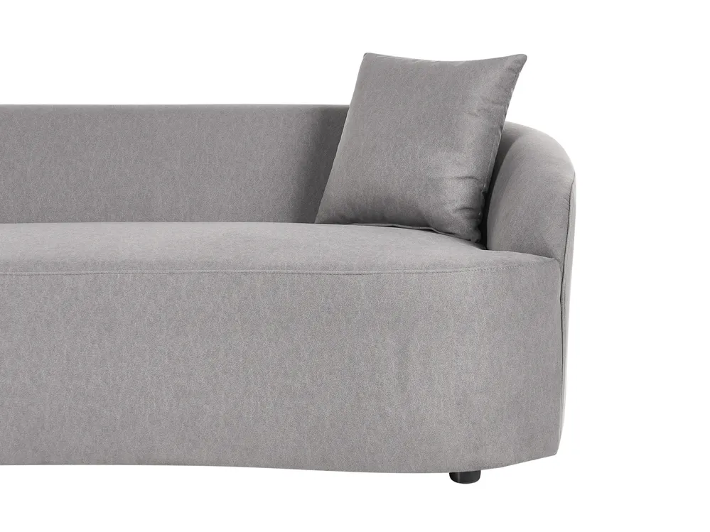 Sofa AMAL mit Ottomane Stoff Grau_1149732