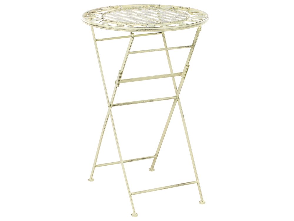 Garden Bar Table BIVIO 60 cm 60 cm Metal Light Green