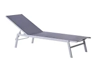 Sonnenliege NOLI mit Relaxfunktion Metall Schwarz_752463