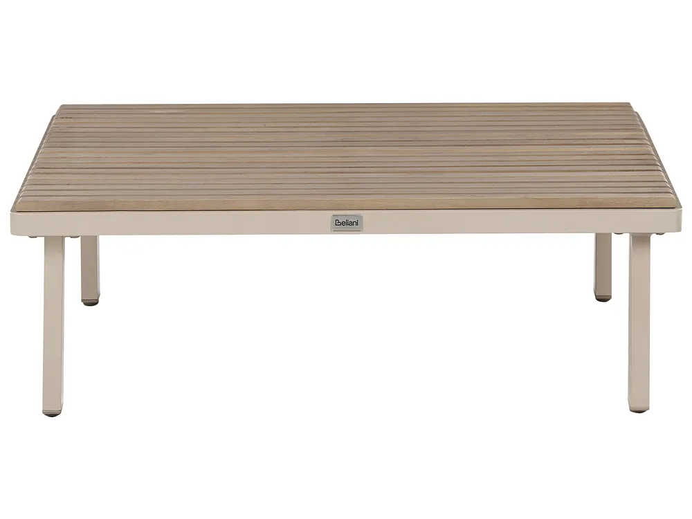 Garden Lounge Set with Table 5 Seater FIVIZZANO Acacia Wood Beige_1161055