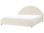 Bett mit Stauraum CHADENET Bouclé Cremeweiß 180 x 200 cm_1183969