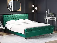 Bett mit Lattenrost Samtstoff AVALLON 180 x 200 cm Smaragdgrün_1176682