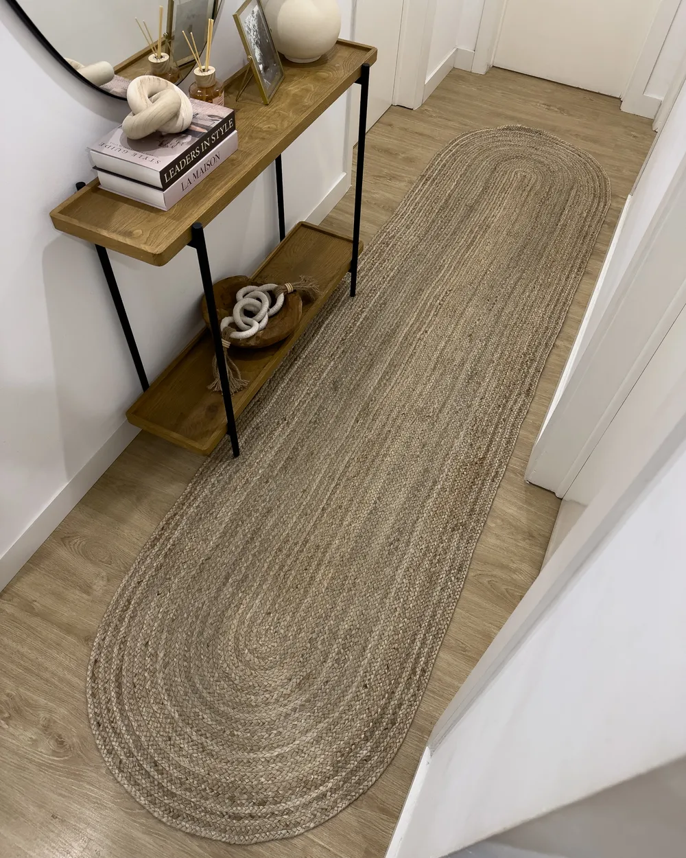 Teppich DEMIRCI Beige 80 x 300 cm Jute_1050669