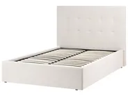 Bett mit Stauraum LORIENT Bouclé Cremeweiß 120 x 200 cm_1062970