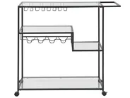 Kitchen Trolley MARCOLA Metal Black_821266