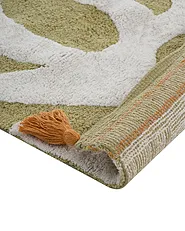 Kindervloerkleed JAJPUR  Groen 140 x 200 cm Katoen_1135252