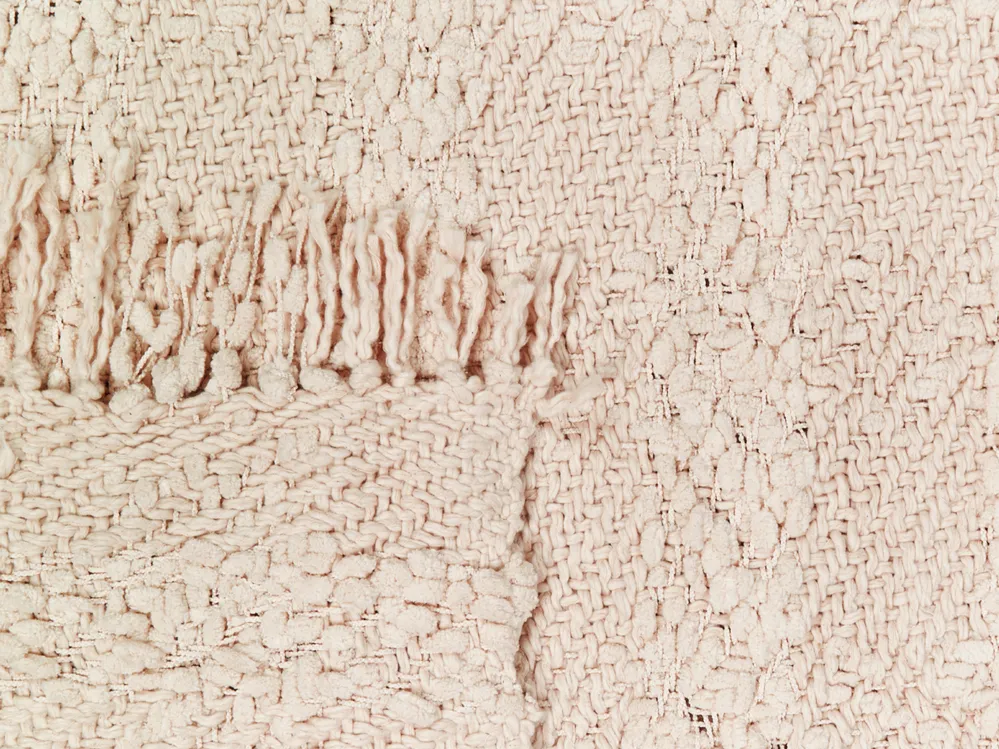 Blanket VELLA Cotton 200 x 220 cm Light Beige_939550