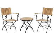 Bistro Set klappbar LASCARI Akazienholz Hellbraun_1075215