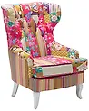 Ohrensessel MOLDE Stoff Fuchsia