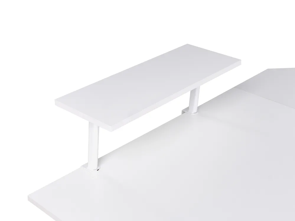 Eckschreibtisch TACONY 180 cm 140 cm mit Stauraum Weiß_1044276