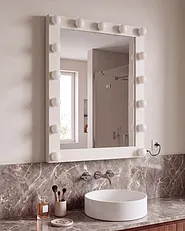 LED-Badezimmer-Spiegel ODENAS 50 cm 60 cm Weiß_1155738