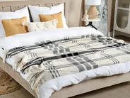 Kuscheldecke YUVALI Baumwolle 130 x 170 cm Weiß_1078598