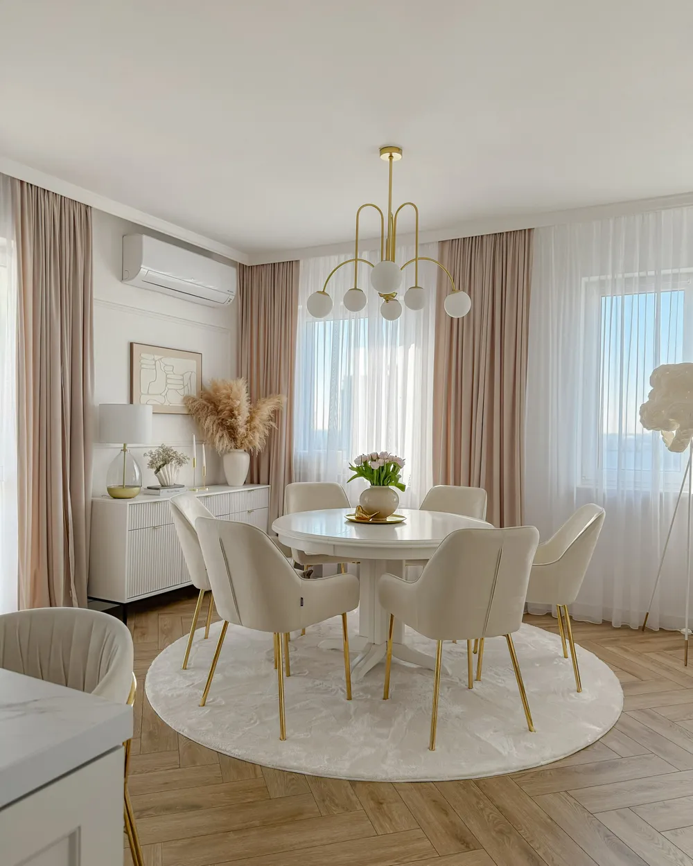 Esszimmerstuhl 2er Set LOVERNA Samtstoff Cremeweiß_977835