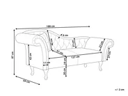 Linksseitige Chaiselongue LATTES Samtstoff Rosa_791463