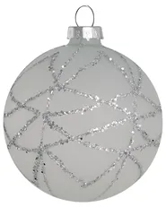 Weihnachtskugel 35er Set FROSTFALL Glas Grau_1028132