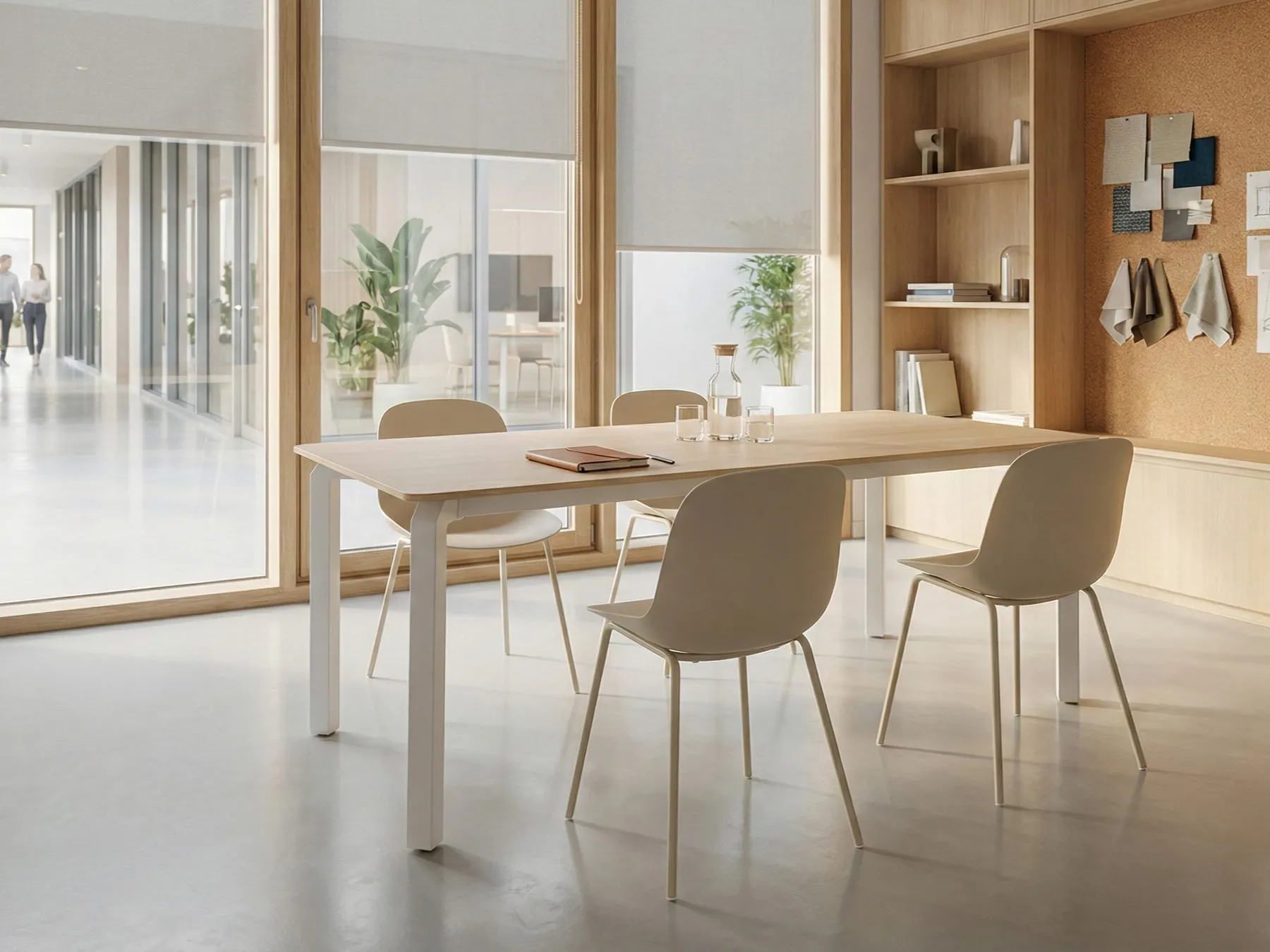 Konferenztisch FELETTO 90 cm 180 cm Stein Travertinoptik_1078790