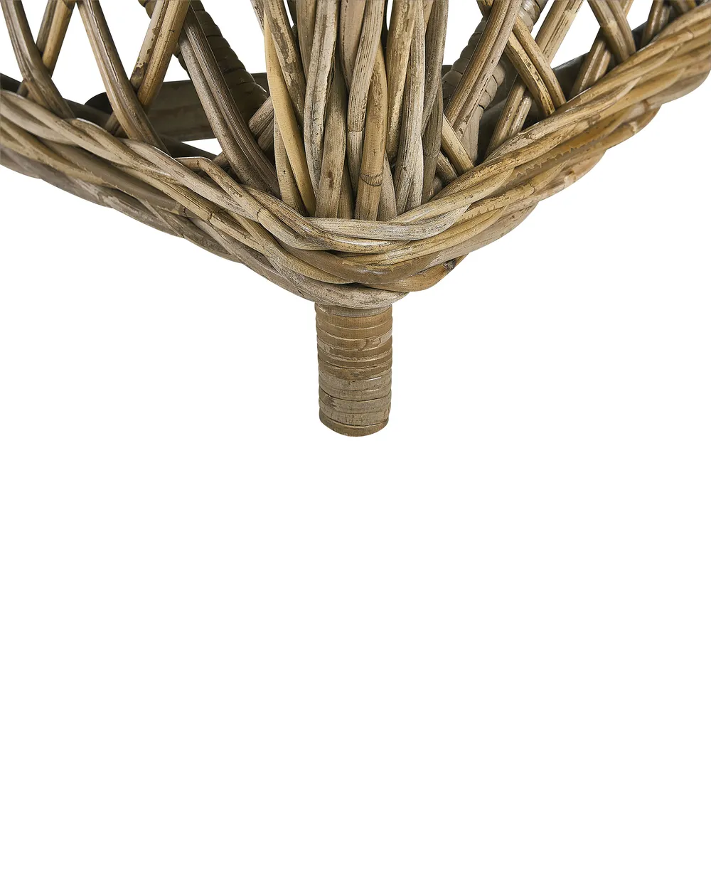 Gartensessel 2er Set mit Auflagen RIBOLLA mit Fußstütze Rattan Naturfarben_868151