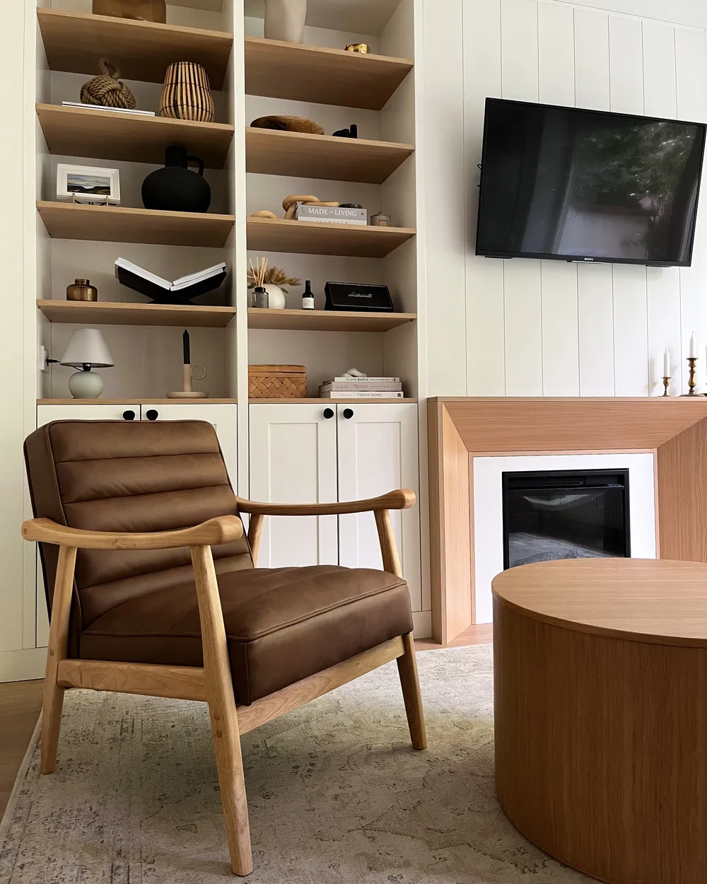 Sessel LEKNES Kunstleder Braun_942686