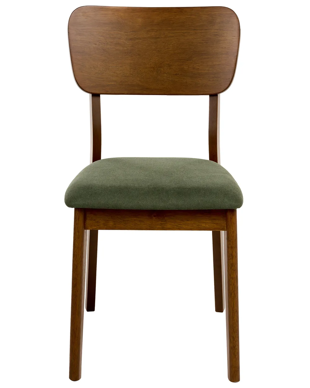 Set of 2 Dining Chairs MINIER Wood Green/ Dark Brown_1013737