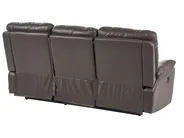 Sofa Set manuell verstellbar 6-Sitzer BERGEN Kunstleder Braun_681657