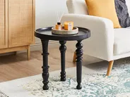 Side Table LEETON Mango Wood Black_935986