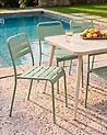 Gartenstuhl 2er Set LEFKADA Metall Grün