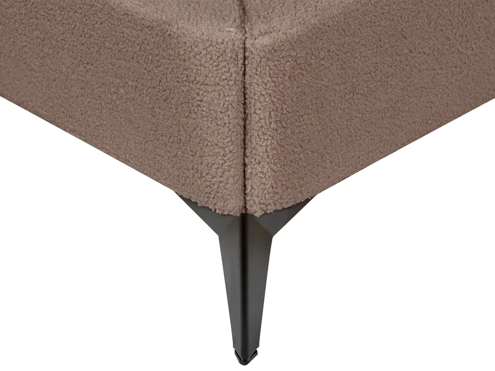 Bett mit Lattenrost Bouclé MELLE 180 x 200 cm Braun_965724
