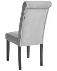 Set of 2 Dining Chairs VELVA Fabric Grey_781858