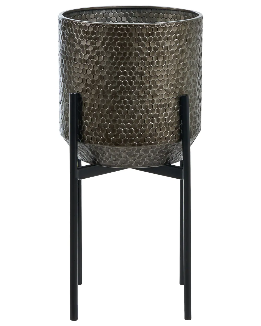 Elevated Plant Pot ALDOVANDRA 34 cm Metal Black_1117301
