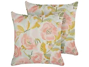 Dekokissen 2er Set ZAHRIYE 45 x 45 cm Rosa Blumenmuster_1183077